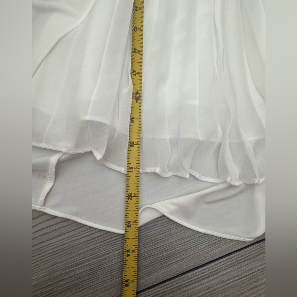 Self Portrait Ivory Jersey Twist Pleated Dress - 4 - Picture 13 of 13